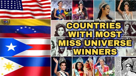 The Countries With Most Miss Universe Winners YouTube