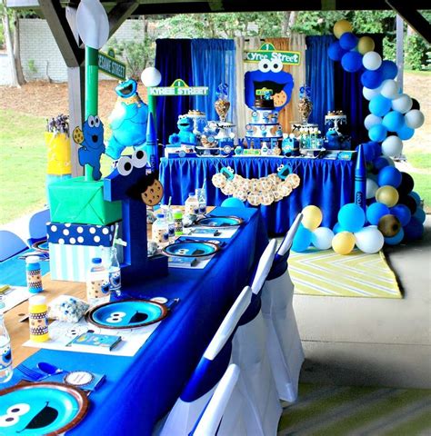 Happy birthday to me little friend @elmo! Cookie Monster Sesame street Birthday Party Ideas | Cookie ...