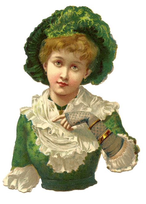 Stock Image Victorian Lady In Green The Graphics Fairy