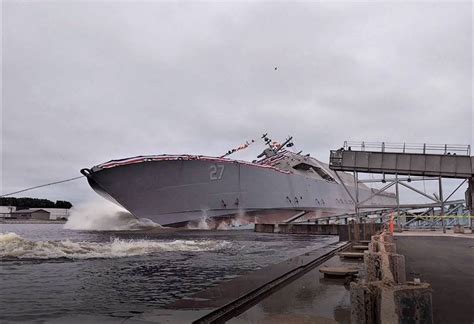 the post us navy littoral combat uss nantucket lcs 27 christened at fincantieri marinette