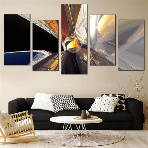 Contemporary Abstract Canvas Wall Art Modern Abstract Multi Panel Can