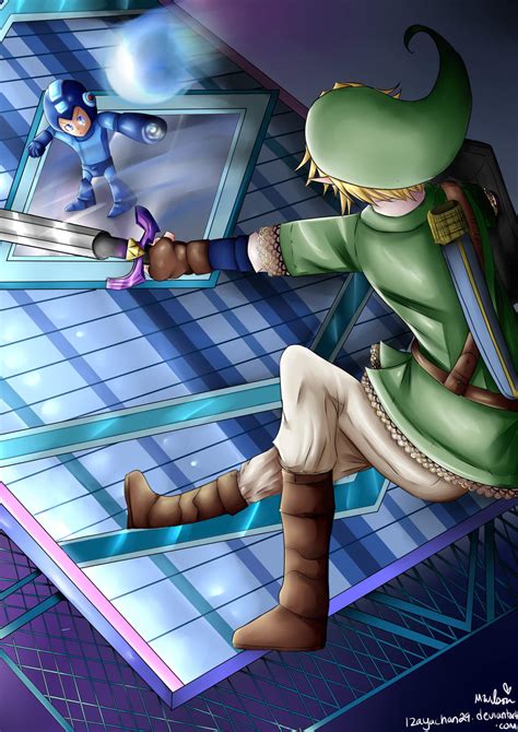 Super Smash Bros Megaman Vs Link By Izaachan On Deviantart