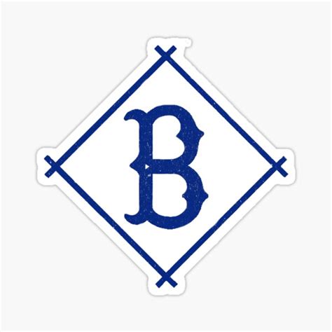 Defunct Brooklyn Dodgers Baseball Team Emblem Scratched Style Sticker For Sale By Qrea Redbubble