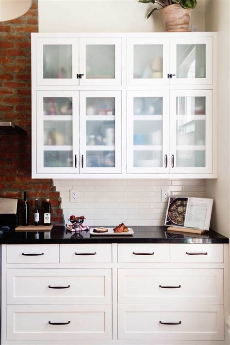Or give cabinetry a new coat of paint or specialty finish. Frosted glass shaker cabinets | Glass upper cabinets, Glass kitchen cabinets, Glass bathroom cabinet