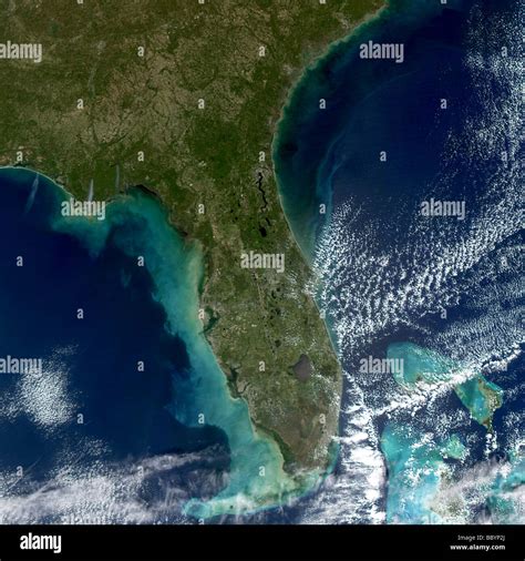 Satellite View Of Florida Atlantic Ocean And The Eastern Portion Of