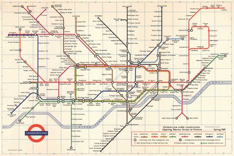 London Underground Tube Map Victoria Line Under Construction Garbutt