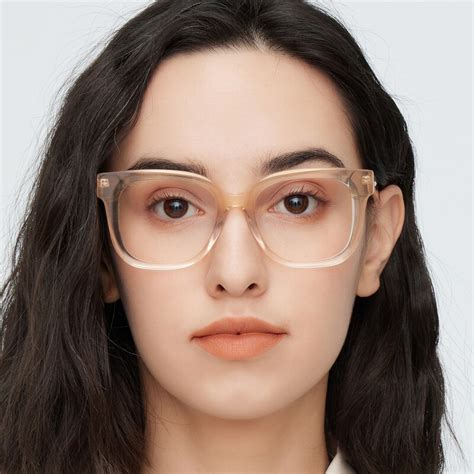 Alpine Square Light Orange Full Frame Acetate Eyeglasses Glassesshop