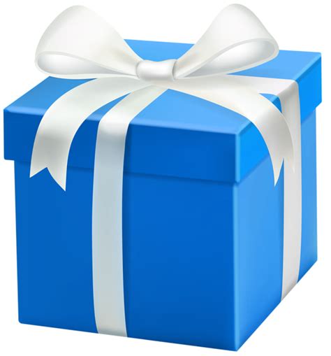 Blue Gift Box Transparent Clip Art Image Gift Box Images Christmas