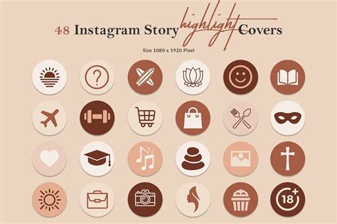 Instagram Story Highlight Covers Social Media Templates Creative Market