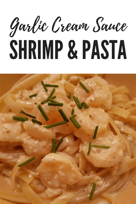 Add garlic to water and boil for. Shrimp with Garlic Cream Sauce over Pasta - Julias Simply ...