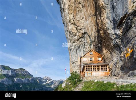 Aescher Wildkirchli Mountain Inn Built Into The Rock Below Ebenalp