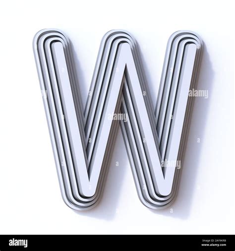 Three Steps Font Letter W 3d Stock Photo Alamy