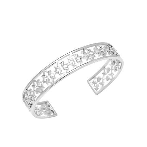 Grace Cuff Bracelet In Silver Natalie Wood Designs