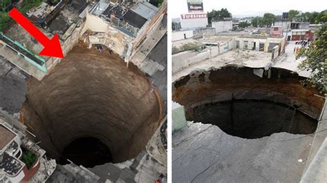 10 Biggest Sinkholes That Destroyed Cities Youtube