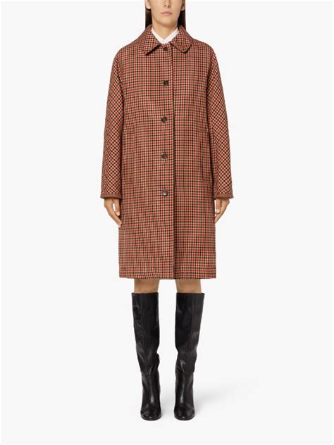 Fairlie Red Shepard Check Wool Overcoat Lmc 008 Mackintosh