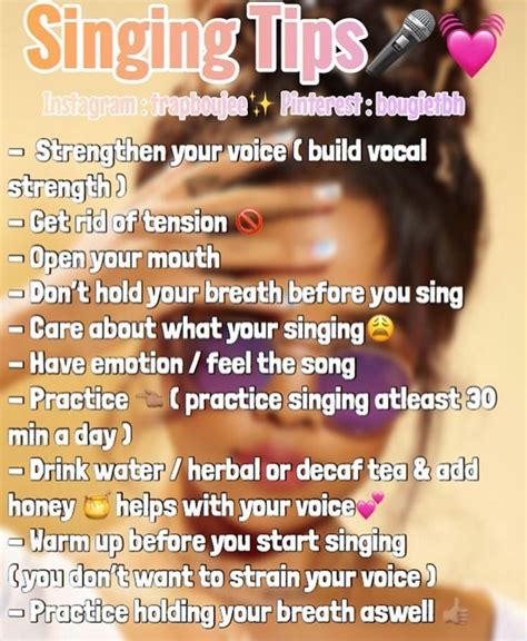 Singing Tips 🎤💓 Singing Tips Girl Life Hacks Baddie Tips