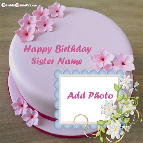 Sister Name Photo Birthday Cake Pictures Online Creating