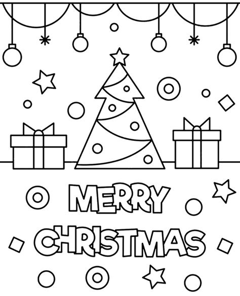 Besides the vibrant christmas themes featuring santa, mistletoe, xmas trees, and presents, you'll see that there are several printable cards that can be colored in which make great holiday projects for kids. Merry Christmas card for coloring pages for children