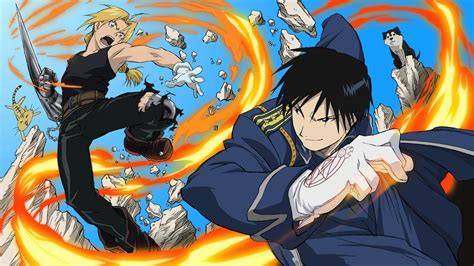 Download Wallpaper 1920x1080 Anime Boys Fight Fire Jump Full Hd 1080p Hd Background