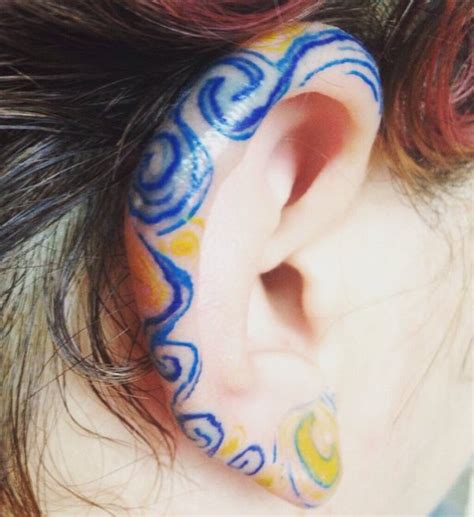 25 Tattoos On Ear Cartilage
