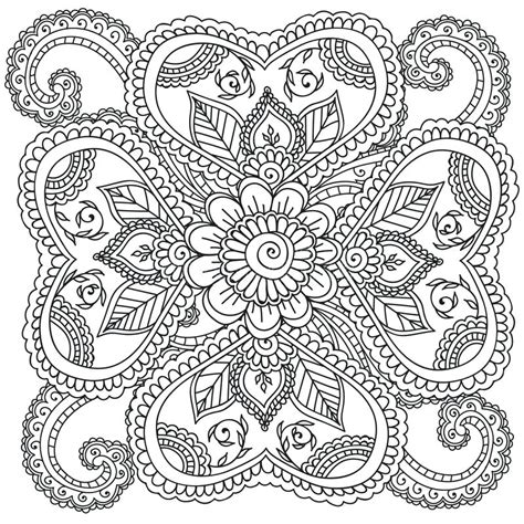 Henna Coloring Pages At Free Printable Colorings