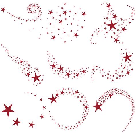 Swirling Stars Star Swirls Clipart Gothic Clip Art Red Foil Etsy Uk