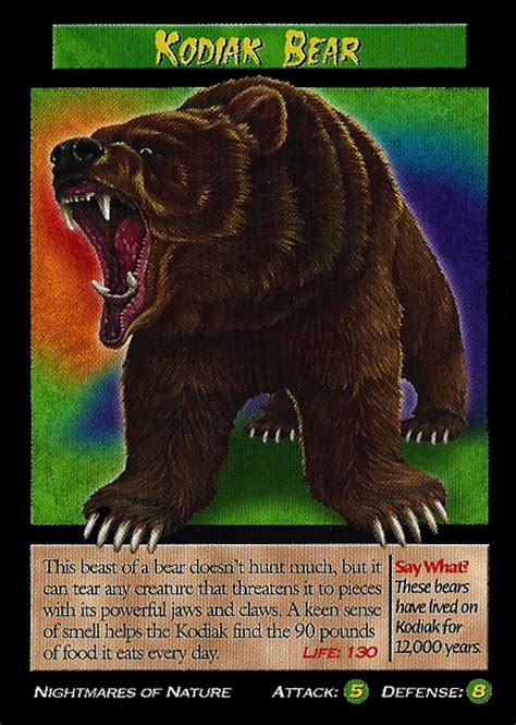 Kodiak Bear Tcg Wierd Nwild Creatures Wiki Fandom Powered By Wikia