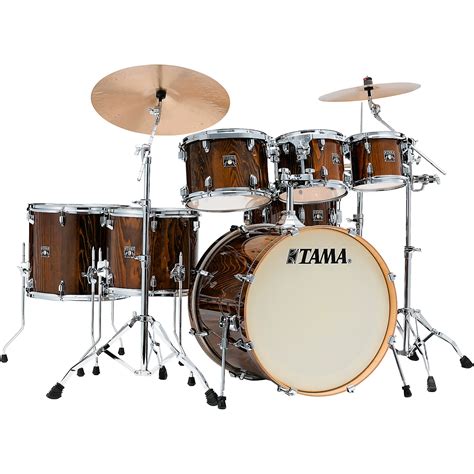 Tama Gloss Java Lacebark Pine Superstar Classic Exotix 7 Piece Shell Pack With 22 In Bass Drum