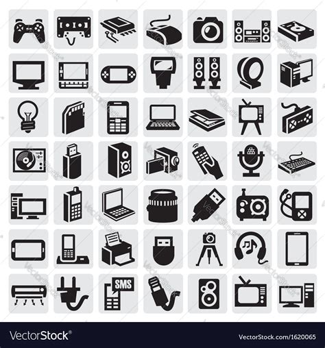 Electronic Devices Icons Royalty Free Vector Image