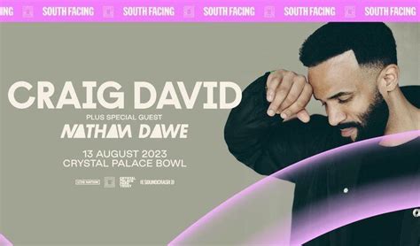 Craig David Tickets In London At Crystal Palace Bowl On Sun 13 Aug 2023