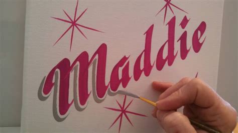 Personalized Hand Painted Signs Calligraphy Name On Canvas Etsy