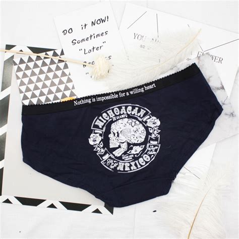 Spandcity New Arrival Punk Rock Skull Panties Sex Cool I Love Mexico