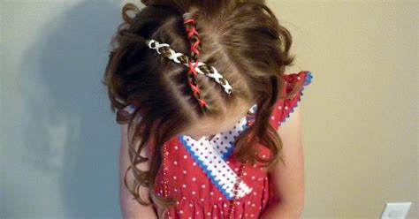 Patriotic Ribbon Cornrows Hairstyles For Girls Princess Hairstyles