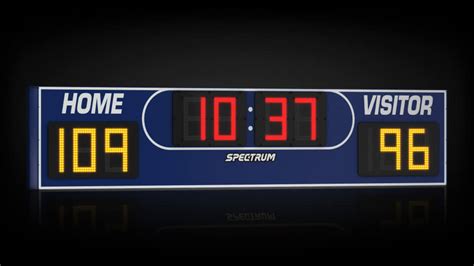 Digital Basketball Scoreboard 8 Wide Basketball Scoreboard