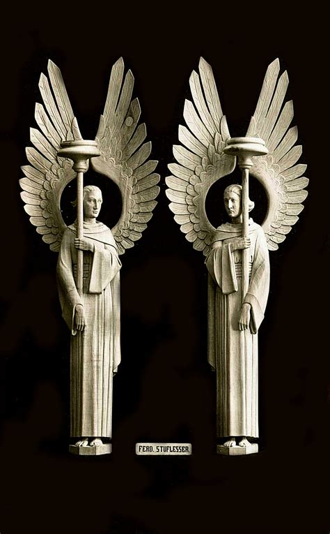 Figures Of Adoring Wooden Angels Ferdinand Stuflesser 1875