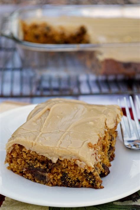 Pumpkin Chocolate Chip Cake With Brown Sugar Frosting Breezy Bakes