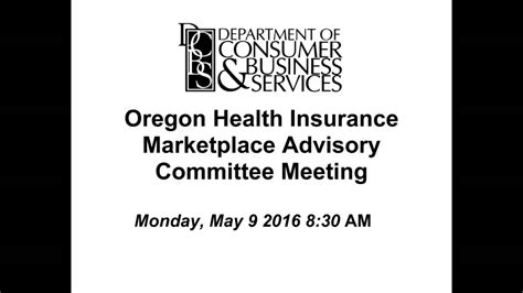Health Insurance Marketplace Advisory 5-9-2016 - YouTube