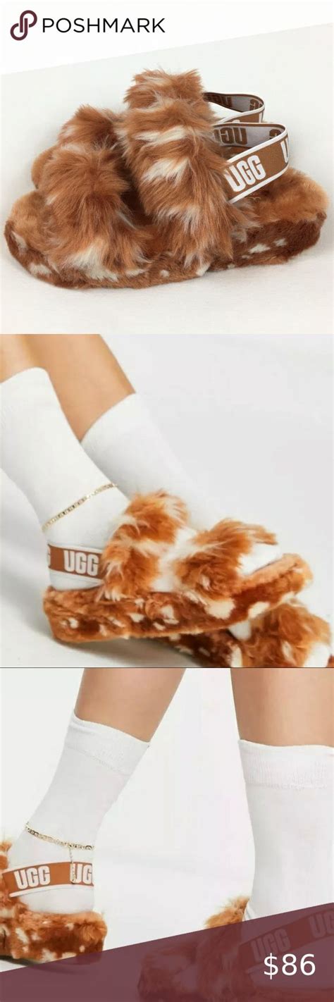 Ugg Womens Oh Yeah Spots Slipper Natural Sz 7 Womens Uggs Uggs Slippers