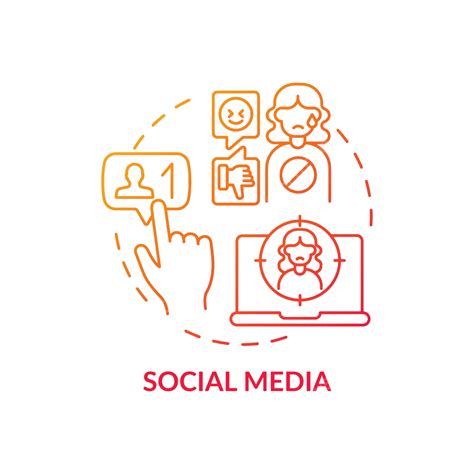 Social Media Concept Icon Aggressive Isolated Trolling Vector