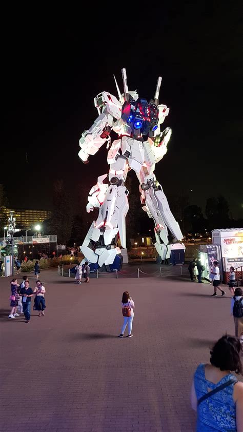 The sight of the statue with its feet planted firmly on the ground captured the hearts of many people and represented the possibility of dreams. Unicorn Gundam statue at Odaiba, Tokyo, Japan ...