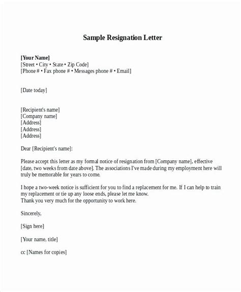 Subject Line For Resignation Letter Unique Best 2 Weeks Notice Sample