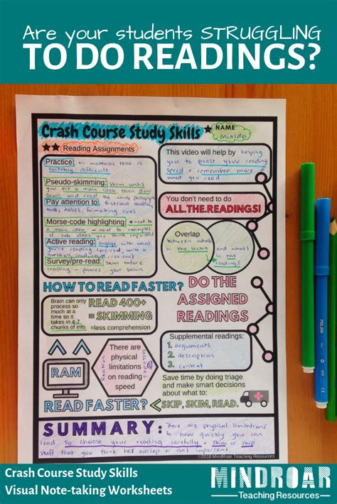 Crash Course Study Skills Reading Assignments Worksheet Answer Key