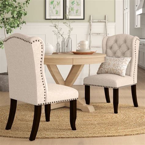 Shop wayfair for all the best black wingback accent chairs. Calila Tufted Upholstered Wingback Side Chair in Beige in ...