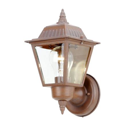 With this, you can improve the look of. Hampton Bay 1-Light Rustic Bronze Outdoor Wall Lamp ...