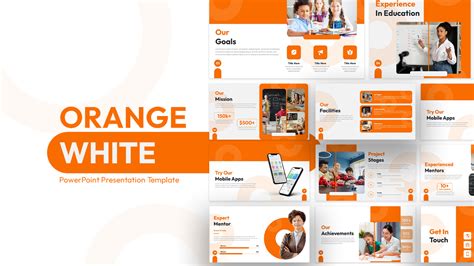 Orange And White Theme Powerpoint Template