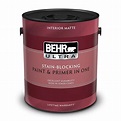 BEHR ULTRA Interior Matte Paint & Primer in One - Ultra Pure White, 3 ...
