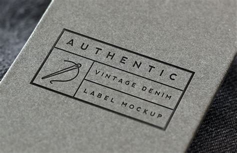 Free Vintage Denim Label Logo Mockup In Psd Designhooks