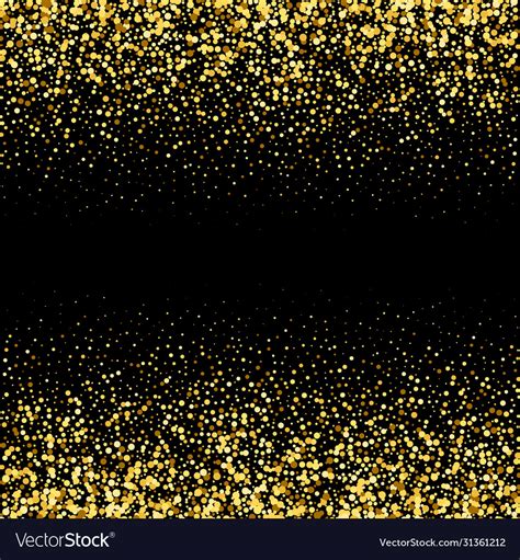 Gold Design Confetti Glitter On Black Background Vector Image