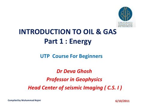 Introduction To Oil And Gas Read Only