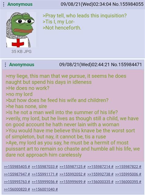 Sire This Man Hath Not Lain With A Maiden For 27 Harvests Rgreentext Greentext Stories